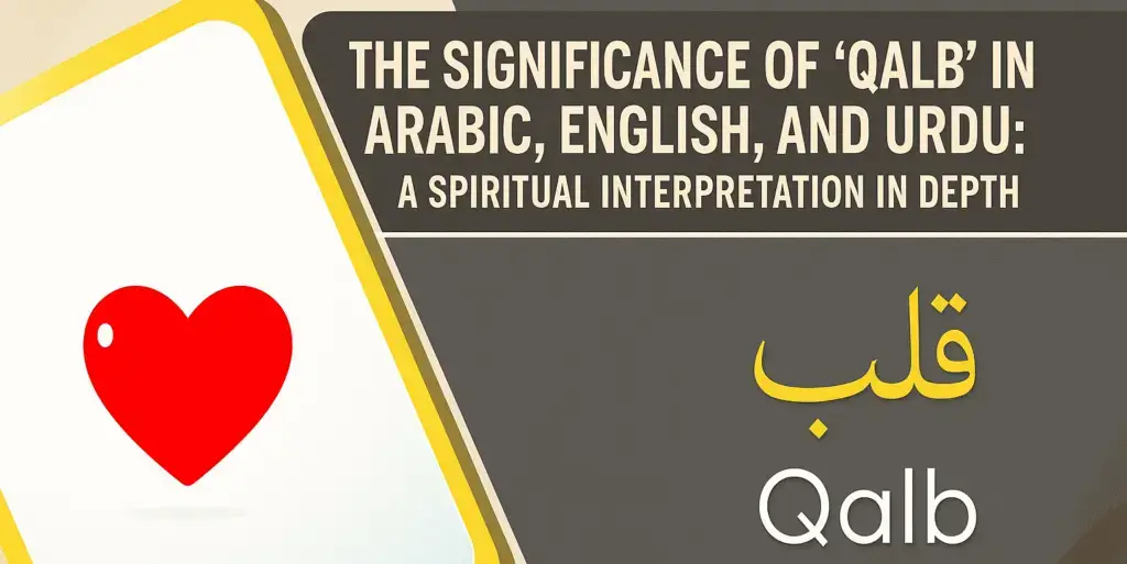 Qalb in Arabic, English, and Urdu