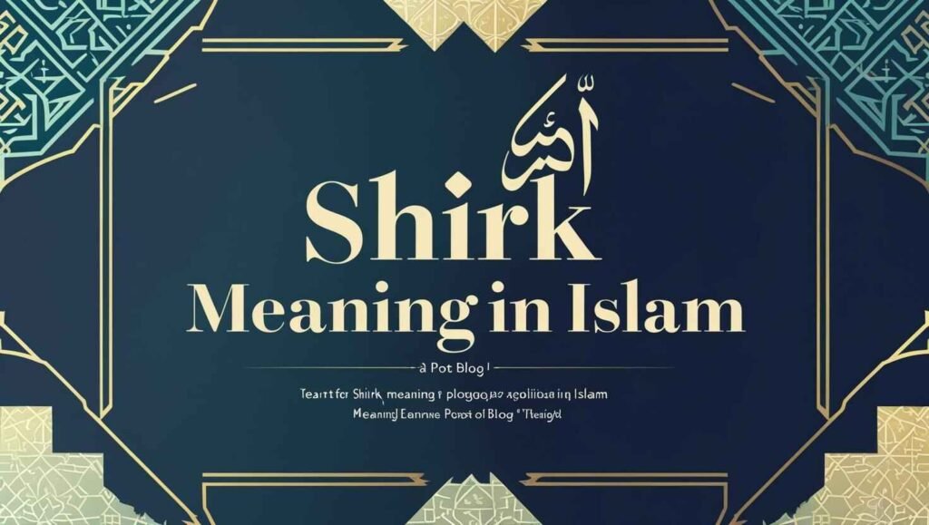 Shirk Meaning in Islam